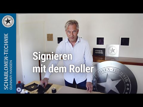 Signieren mit Schablonen und Signierroller