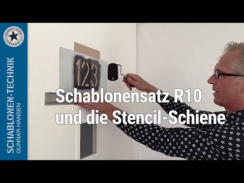 Schablonensätzen R10 und die Stencil-Schiene von Schablonen-Technik Gunnar Hansen
