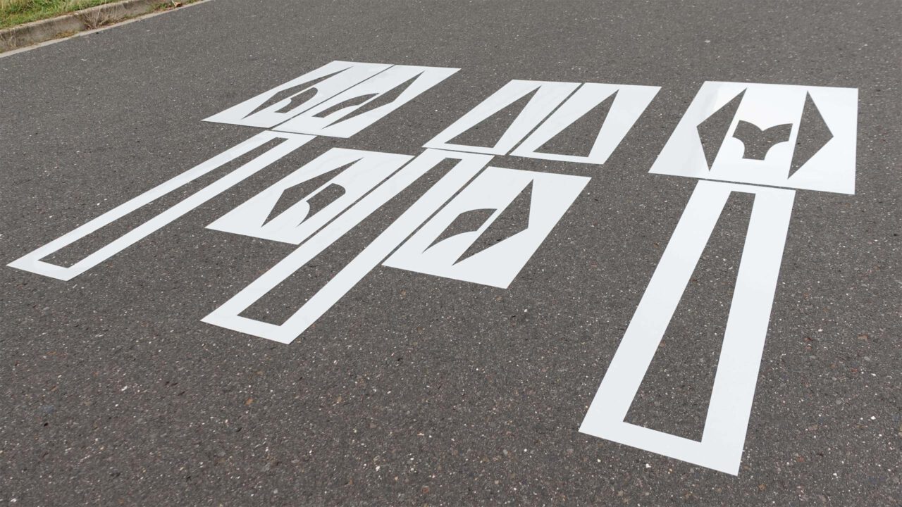 10-teiliges Schablonenset Richtungspfeile