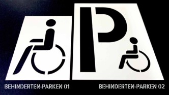 Schablone Behinderten Parkplatz