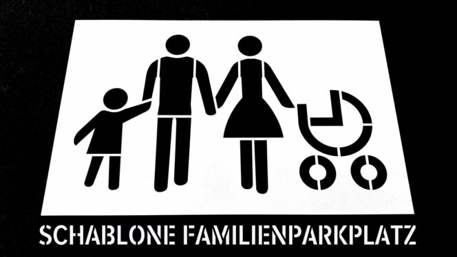 Schablone Familien-Parken