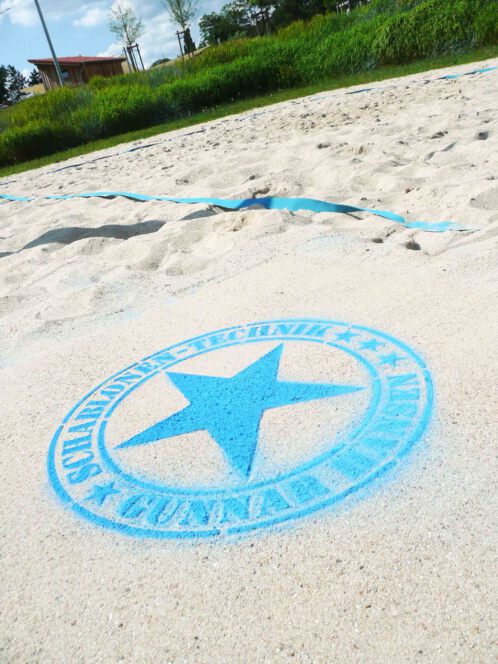 Kreidespray-Aktion am Strand: