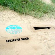 Kreidespray-Aktion am Strand: alle drei Motive