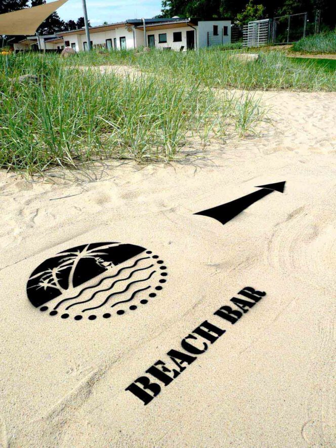 Kreidespray-Aktion am Strand: Endergebnis