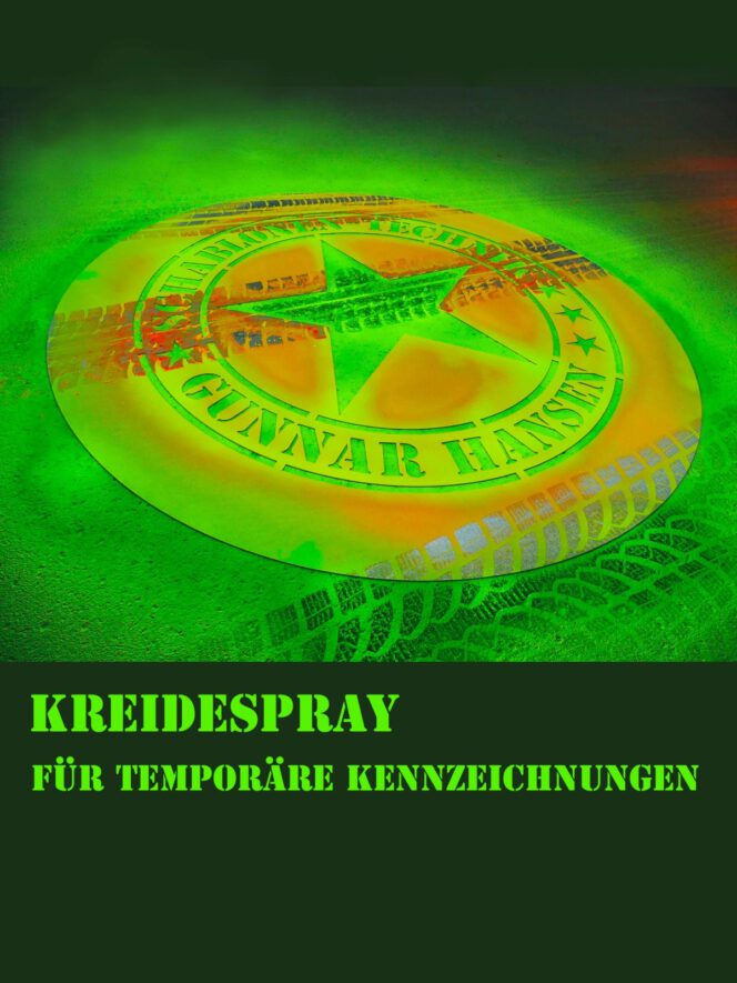 Kreidespray für temporäre Kennzeichnungen