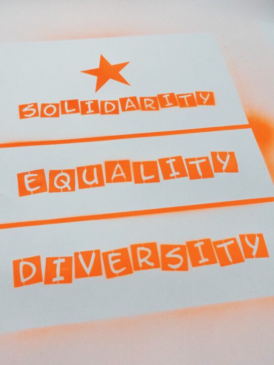 Text-Logo Schablone Diversity 02 Menu