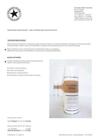 Preisliste No. 12 – Seite 21