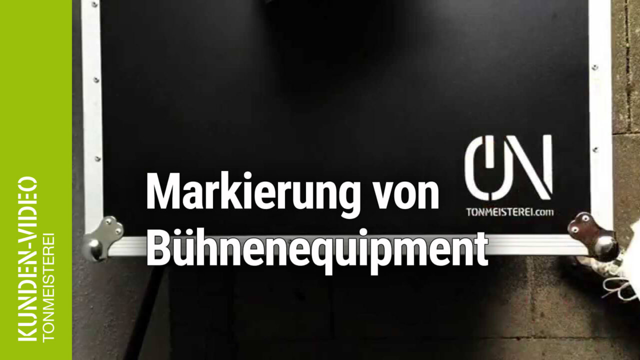 Video-Thumbnail Tonmeisterei: Markierung von Bühnenequipment